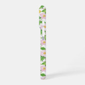 Pinkes Blumen-Limonen-Muster-Monogramm iPhone Hülle (Linke Seite)