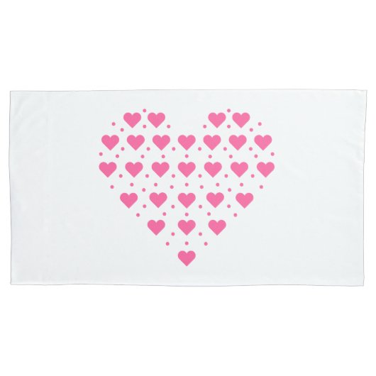 Pinkes Herz Kissenbezug (Vorderseite)