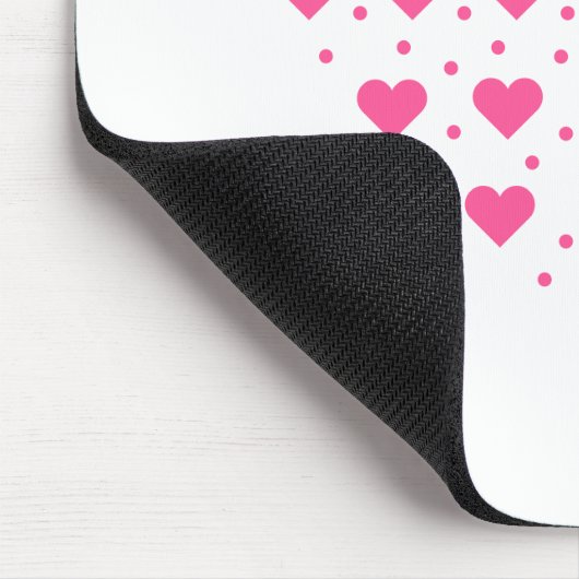 Pinkes Herz Mousepad (Ecke)