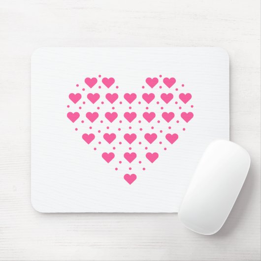 Pinkes Herz Mousepad (Mit Mouse)
