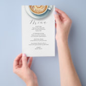 Pinkes Kaffeeshoplayout für Menükarten Flyer (Handgriff)