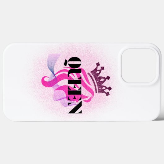 Pinkes Königinnen-Kronendesign – Selbstbewusste fe Case-Mate iPhone Hülle (Rückseite (Horizontal))