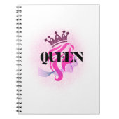 Pinkes Königinnen-Kronendesign – Selbstbewusste we Notizblock (Vorderseite)