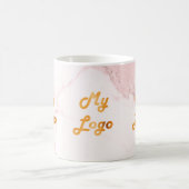 Pinkes Marmor Geschäft-Logo  Kaffeetasse (Mittel)