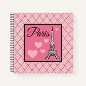 Pinkes Pariser Kunstskizzenbuch Notizblock (Vorderseite)