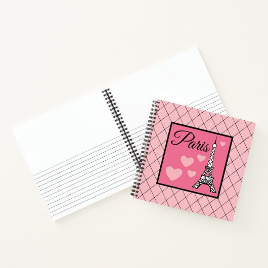 Pinkes Pariser Kunstskizzenbuch Notizblock (Innenseite)