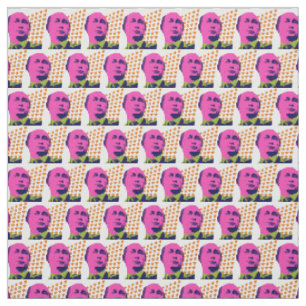 Pinkes Putin-Pop-Art-Porträt Stoff