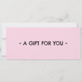 Pinkes Rollschuh-Ticket-Geschenkgutschein Einladung (Rückseite)