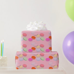 Pinkes Thema Französisches Macaron-Wrap-Papier Geschenkpapier