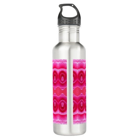 Pinkey-Rose Ikat 3 Edelstahlflasche (Rückseite)