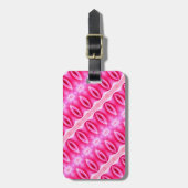 Pinkey-Rose Ikat 6 Gepäckanhänger (Vorderseite vertikal)