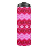 Pinkey-Rose Ikat 7 Thermosbecher (Vorderseite)