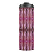 Pinkey-Rose Ikat 9 Fog Thermosbecher (Vorderseite)