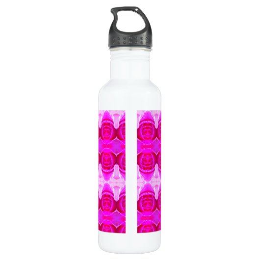 Pinkey Rose Ikat Edelstahlflasche (Rückseite)