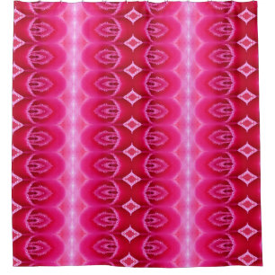 Pinkey Rose Ikat Zen Duschvorhang