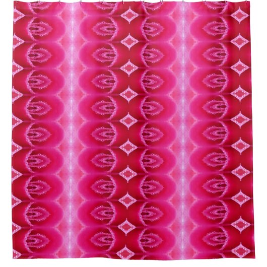 Pinkey Rose Ikat Zen Duschvorhang (Vorderseite)