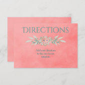 Pinkfarbene Armrichtung Begleitkarte (Vorne/Hinten)