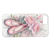 Pinkfarbene Ballettschuhe und Blume Case-Mate iPhone Hülle (Rückseite (Horizontal))