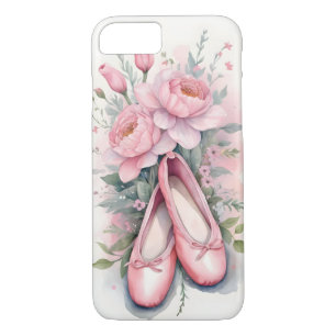 Pinkfarbene Ballettschuhe und Blume Case-Mate iPhone Hülle