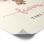 Pinkfarbene Bärenballons für Mädchen Poster (Ecke)