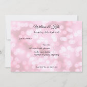 Pinkfarbene Blasen, beidseitig bedruckt, Hochzeits Einladung (Rückseite)