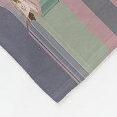 Pinkfarbene blaue Rose Aquarellfarben Fleecedecke (Ecke)