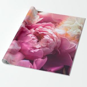 Pinkfarbene Blume als Blumenhintergrund, Botan Geschenkpapier