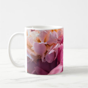 Pinkfarbene Blume als Blumenhintergrund, Botan Kaffeetasse