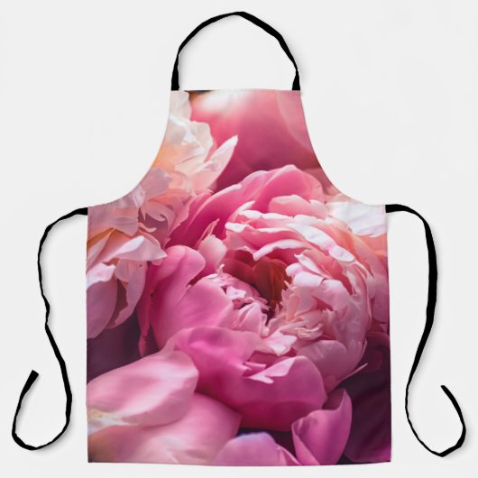 Pinkfarbene Blume als Blumenhintergrund, Botan Schürze (Vorderseite)