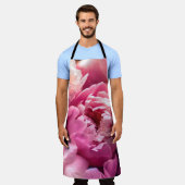 Pinkfarbene Blume als Blumenhintergrund, Botan Schürze (Getragen)