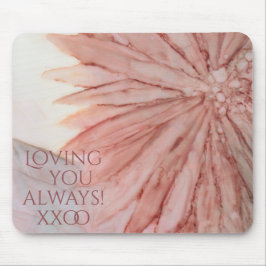 Pinkfarbene Blume für sie Mousepad