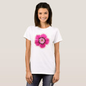 Pinkfarbene Blume T-Shirt (Vorne ganz)