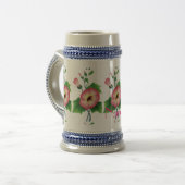 Pinkfarbene Blume Thunder_Cove Bierglas (Vorderseite Links)