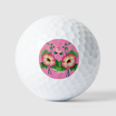 Pinkfarbene Blume Thunder_Cove Golfball (Vorderseite)