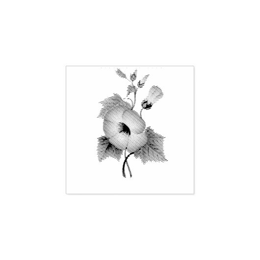 Pinkfarbene Blume Thunder_Cove Gummistempel (Prägung)