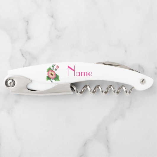 Pinkfarbene Blume Thunder_Cove Kellnermesser (Vorderseite)