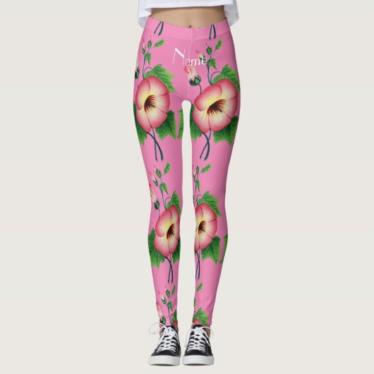 Pinkfarbene Blume Thunder_Cove Leggings (Vorderseite)