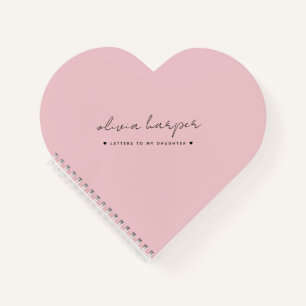 Pinkfarbene Buchstaben für den Speicherbehalt mein Notizblock