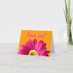 Pinkfarbene Gänseblümchen-Blume danken Ihnen oder Dankeskarte