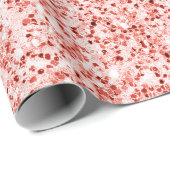 Pinkfarbene, hellpastellfarbene Glitzern Glitzer Geschenkpapier (Rolleneckpunkt)