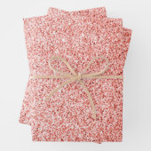 Pinkfarbene, hellpastellfarbene Glitzern Glitzer Geschenkpapier Set (Beispiel)