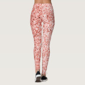 Pinkfarbene, hellpastellfarbene Glitzern Glitzer Leggings (Rückseite)