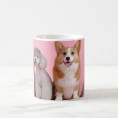 Pinkfarbene Hunde und Katzen - benutzerdefinierter Kaffeetasse (Mittel)