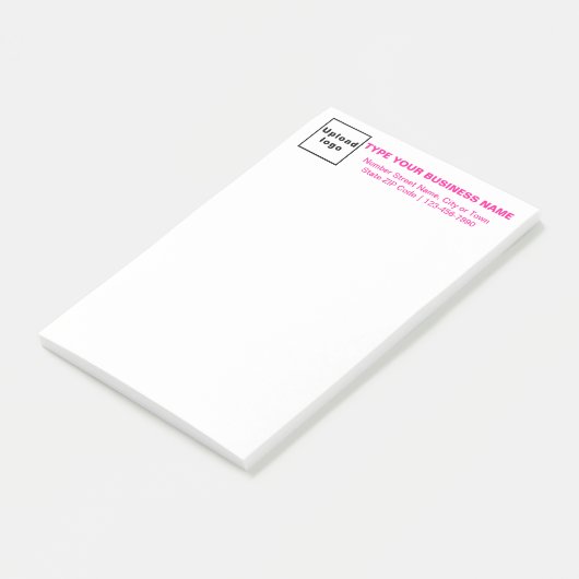 Pinkfarbene Markenbezeichnungen Texte zur Lange Üb Post-it Klebezettel (angewinkelt)
