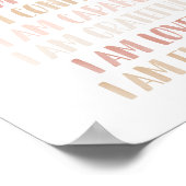 Pinkfarbene neutrale Affirmation für das Kinderzim Poster (Ecke)