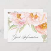 Pinkfarbene Peonies Blumenunterkünfte Postkarte (Vorne/Hinten)