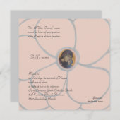 Pinkfarbene Pettelle Einladung (Vorne/Hinten)