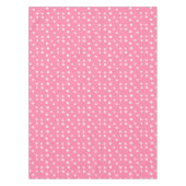 Pinkfarbene Polka-Punkte auf rosa Tischdecke (Vorderseite)