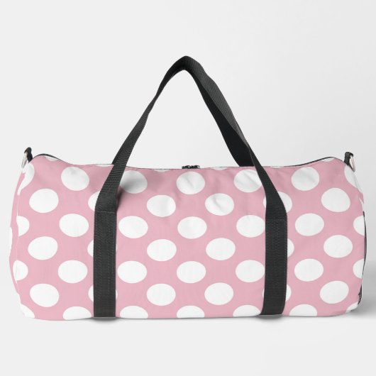 Pinkfarbene Polka-Punkte, Polka-Punktmuster, Punkt Duffle Bag (Vorderseite)