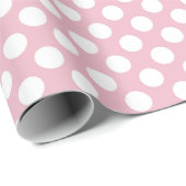 Pinkfarbene Polka-Punkte, Polka-Punktmuster, Punkt Geschenkpapier (Rolleneckpunkt)